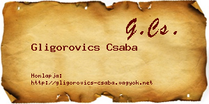 Gligorovics Csaba névjegykártya