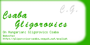 csaba gligorovics business card
